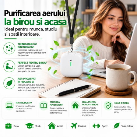 Bratara Purificator aer Clear Air Alba [6]