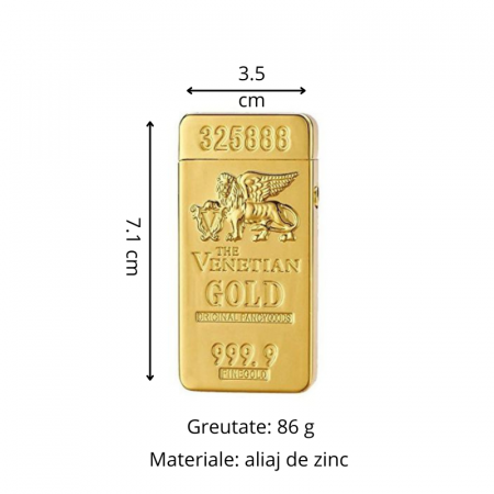 Bricheta electrica USB The Venetian Gold [5]
