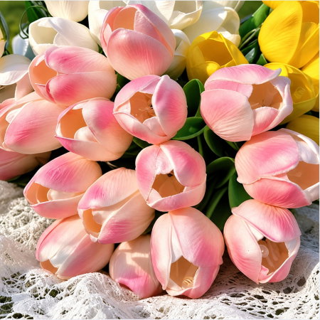 Buchet elegant 15 Lalele cu lumina LED [4]