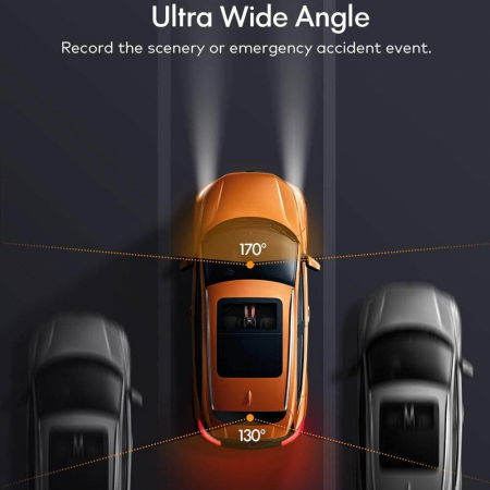 Camera auto DVR Dubla Apeman C550, Full HD, Bord si Spate, Detector miscare, Mod parcare, Filmare in bucla [3]