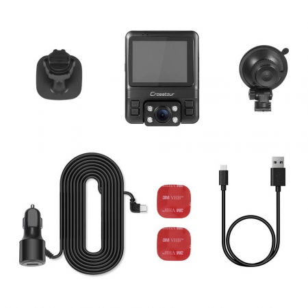 Camera auto DVR Dubla Crosstour CR750, Full HD, Bord si Interior, Night Vision, Mod parcare, Filmare in bucla [6]