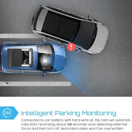 Camera auto DVR Dubla Crosstour CR750, Full HD, Bord si Interior, Night Vision, Mod parcare, Filmare in bucla [2]