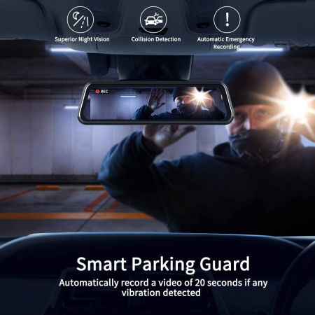 Camera auto DVR Dubla Oglinda VanTop H610, 2.5K, Bord si Spate, Touch-Screen, Senzor Sony IMX 335 [6]