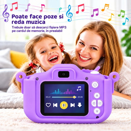 Camera foto pentru copii Smart Fun Unicorn, 96 MP, Ecran 2.0 inch, 64 GB SD, 1080P HD [3]
