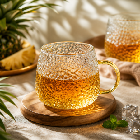 Cadouri pentru Mama - Cana Ananas cu maner transparent