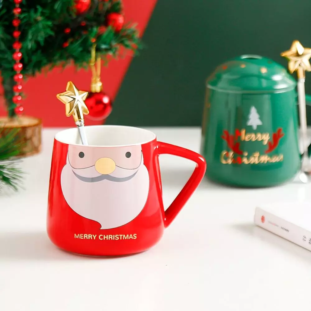 Cana cadou cu lingurita Craciuneste fericit, 450 ml [3]