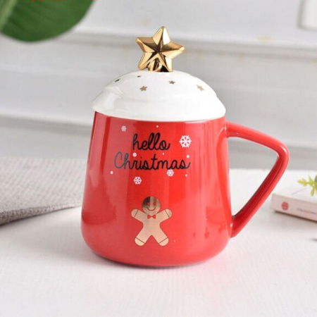 Cana Cadou cu lingurita, Hello Christmas, 450 ml [3]