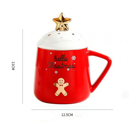 Cana Cadou cu lingurita, Hello Christmas, 450 ml [6]