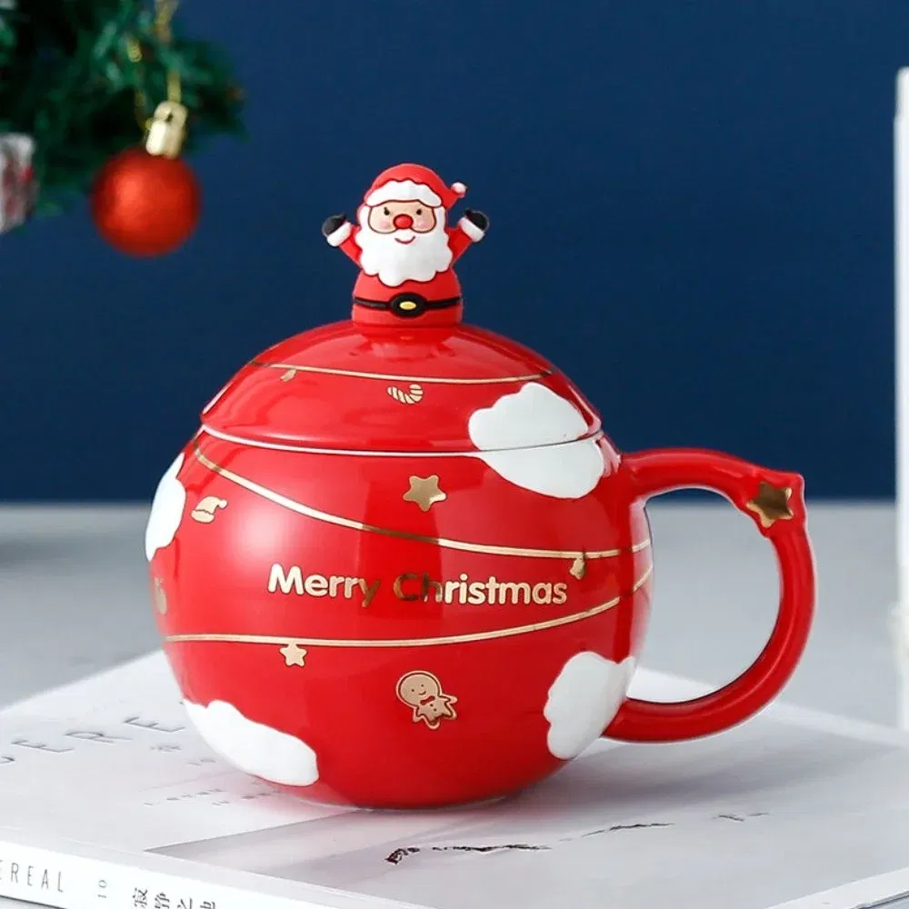 Cana cadou Glob de Craciun cu lingurita Mos Craciun [0]