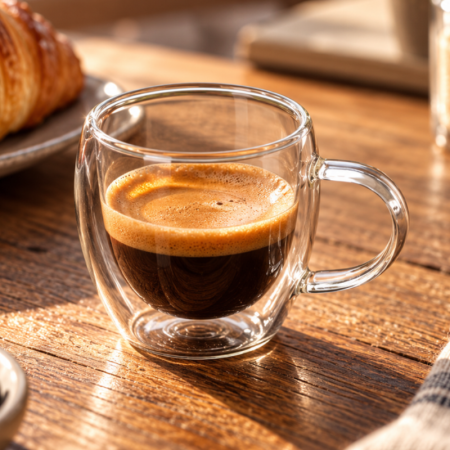 Cadouri Craciun Pentru Femei - Cana Cafea cu Pereti Dubli 150 ml