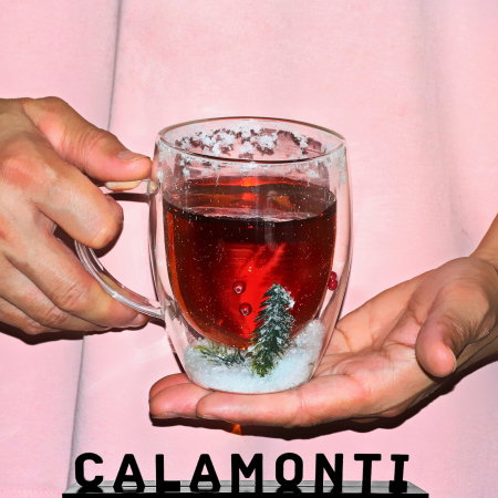 Cana cafea de Craciun din sticla transparenta [1]