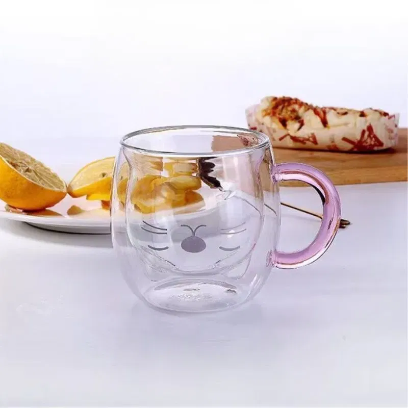 Cana cu Pereti Dubli Pink Cat [4]