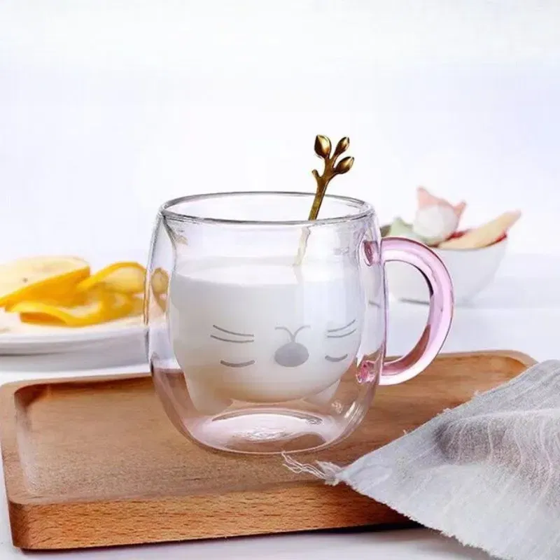 Cana cu Pereti Dubli Pink Cat [3]