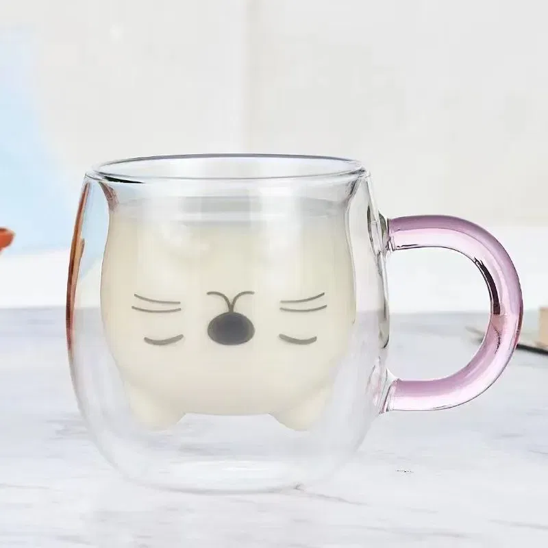 Cana cu Pereti Dubli Pink Cat [5]