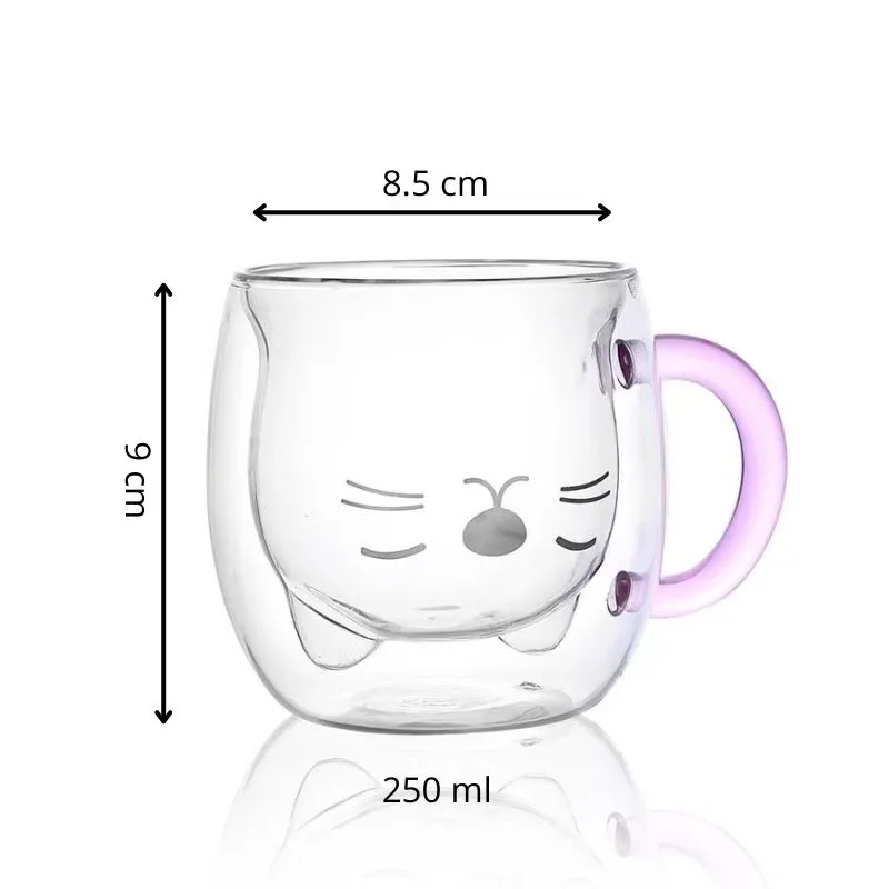 Cana cu Pereti Dubli Pink Cat [7]