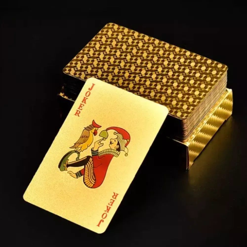 Carti de Joc Placate cu Aur 24K si cutie eleganta din lemn [2]