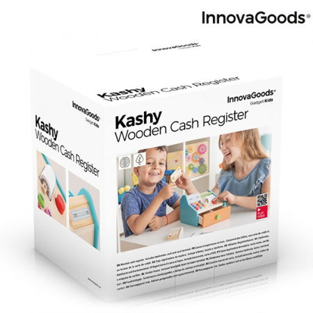 Casa de marcat de jucarie, din lemn, cu accesorii [11]