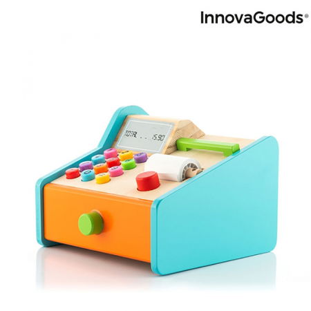 Casa de marcat de jucarie, din lemn, cu accesorii [8]