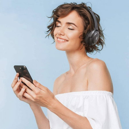 Casti audio TaoTronics cu bas puternic si true wireless, Bluetooth 5.0, Active Noise canceling [0]