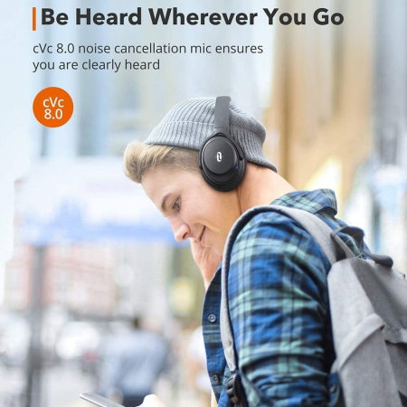 Casti audio TaoTronics cu bas puternic si true wireless, Bluetooth 5.0, Active Noise canceling [1]