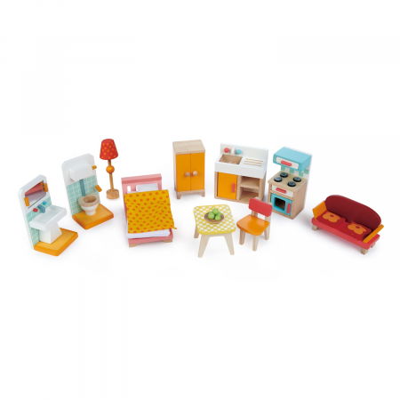 Casuta de papusi Urbana, lemn premium, 12 componente mobila [5]