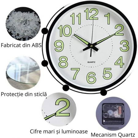 Ceas de perete florescent Licurici [5]