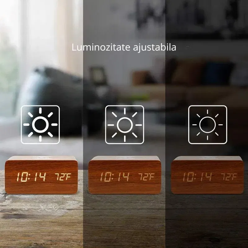 Ceas LED cu incarcare wireless [8]