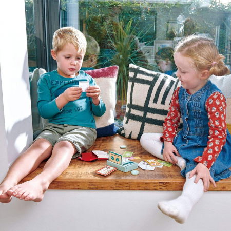 Cititor de carduri jucarie din lemn premium, 21 piese [1]