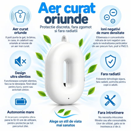 Colier Purificator Aer Fresh air Alb [3]