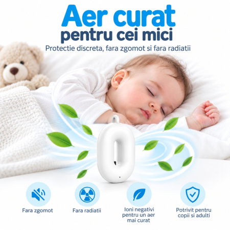 Colier Purificator Aer Fresh air Alb [5]