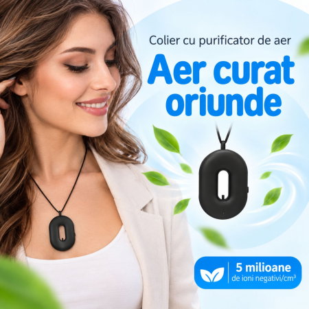 Colier Purificator Aer Fresh air Negru [1]