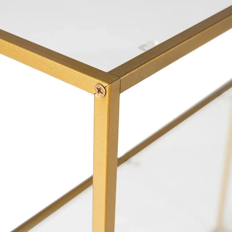 Comoda Berra aurie, structura metalica, design elegant [5]