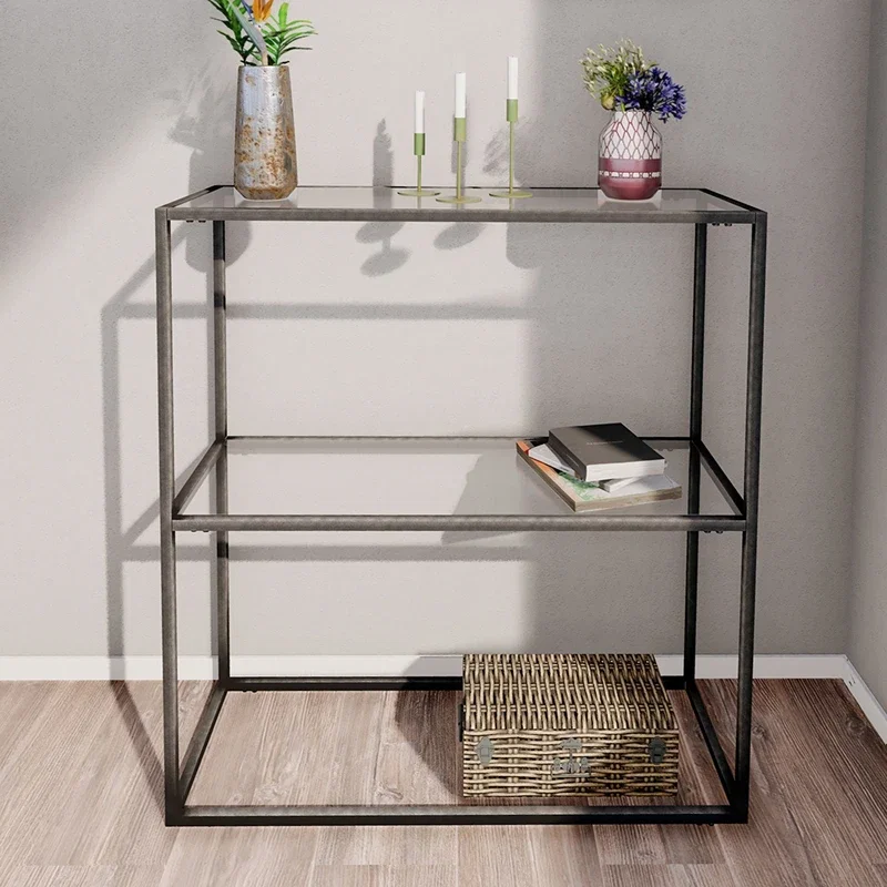 Comoda Berra neagra, structura metalica, blat din sticla securizata [3]