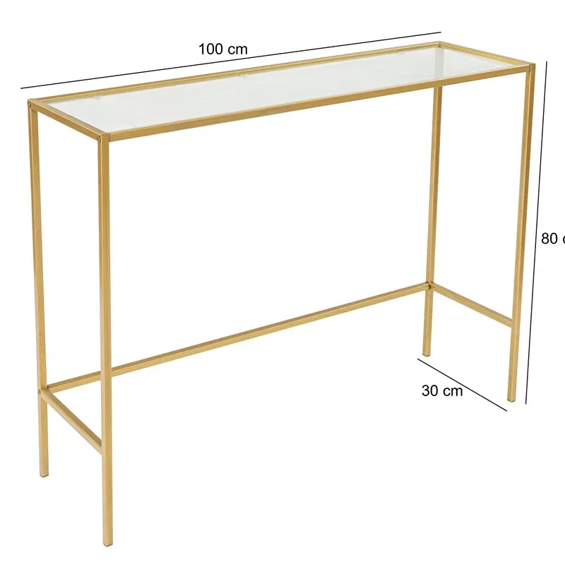 Comoda Canvas aurie, design modern, blat din sticla securizata [10]