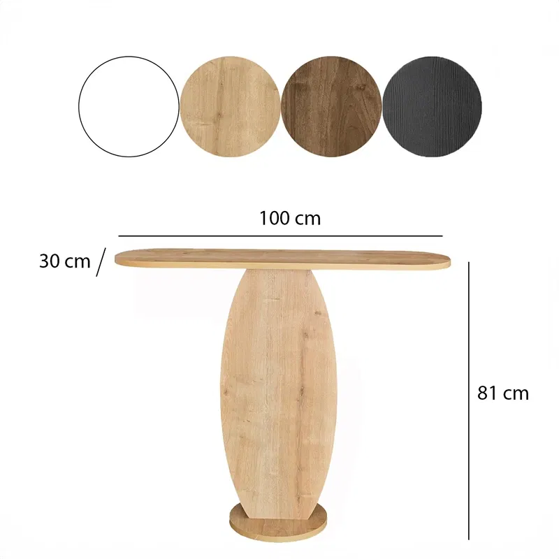 Comoda Ellitica stejar safir, design modern, blat spatios [4]