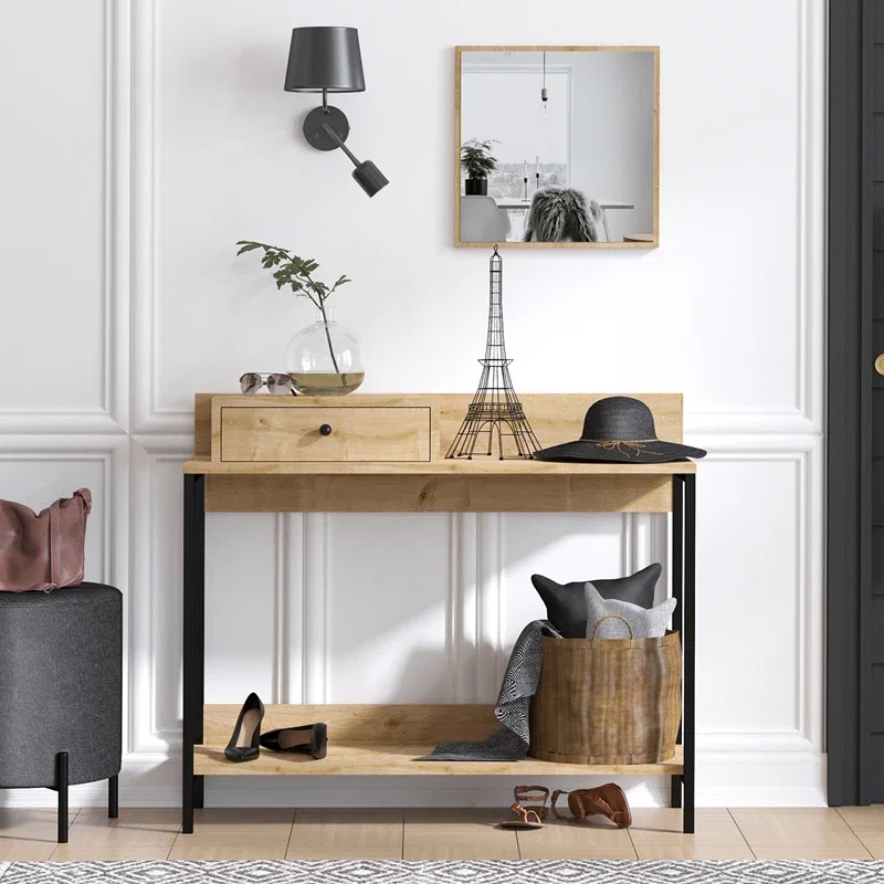 Comoda Jan, stejar safir, 100 cm, oglinda inclusa, design modern [1]