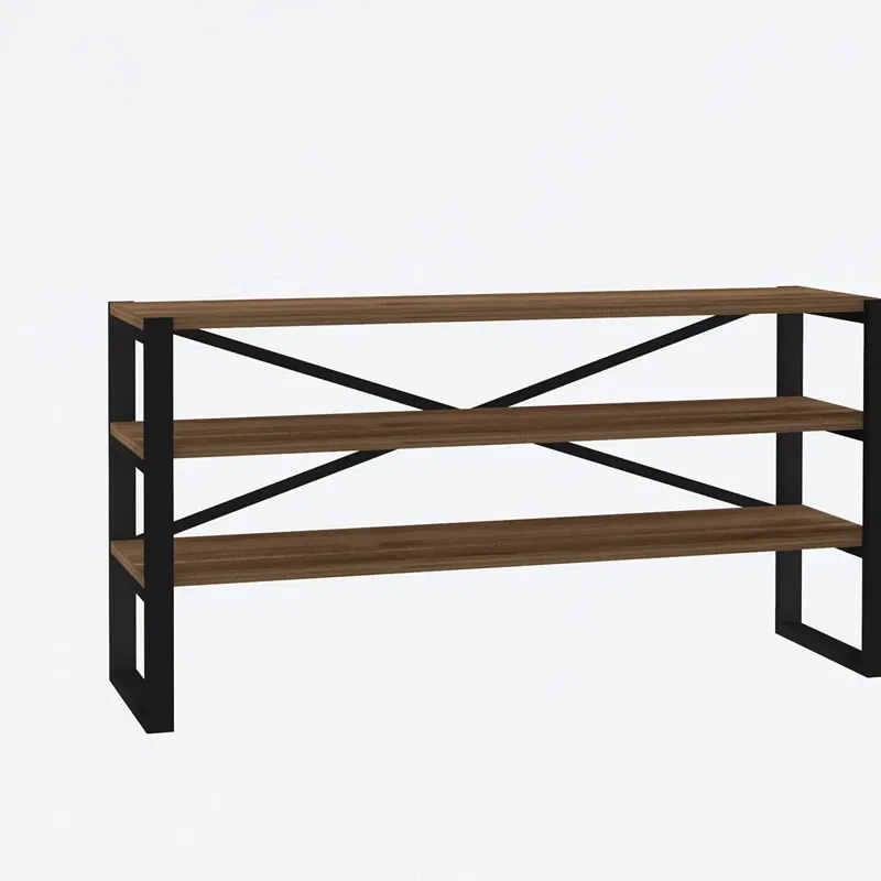 Comoda Natali, stil industrial, nuc, cadru metalic, spatii depozitare, 120 cm [1]