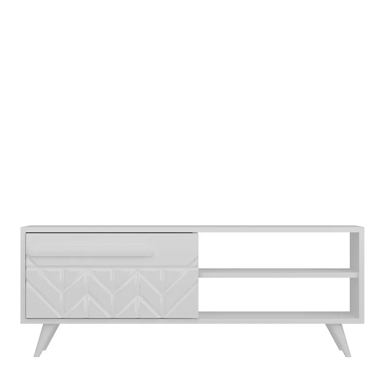 Comoda TV alba moderna si incapatoare Venedik 120 cm [3]