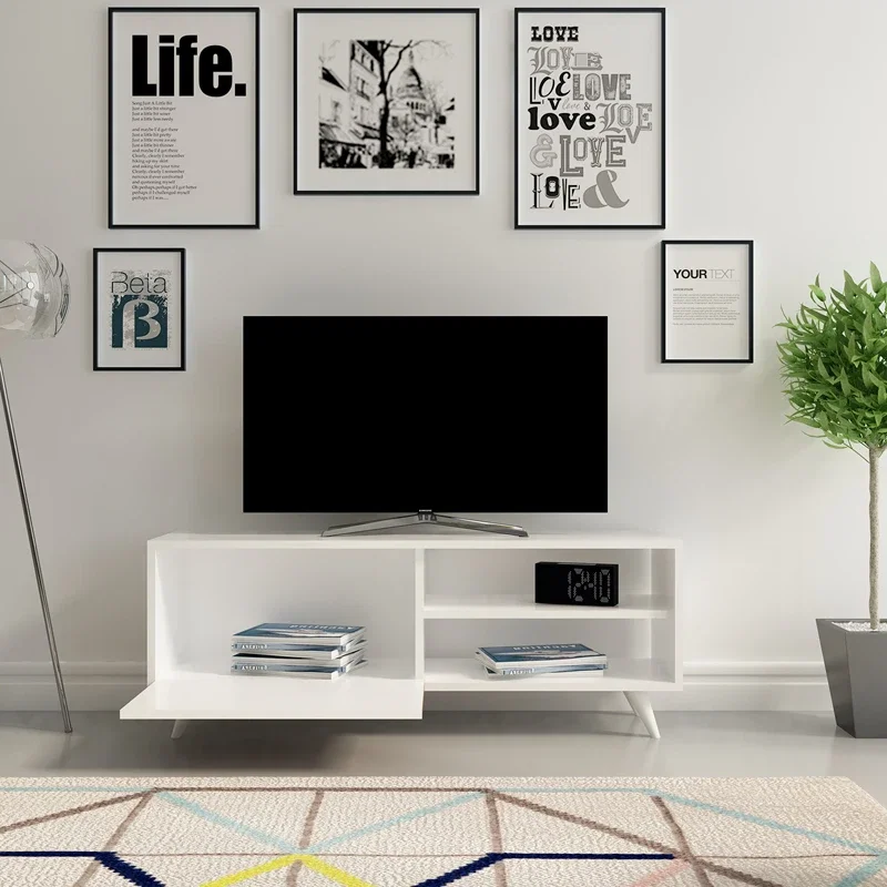 Comoda TV alba moderna si incapatoare Venedik 120 cm [1]