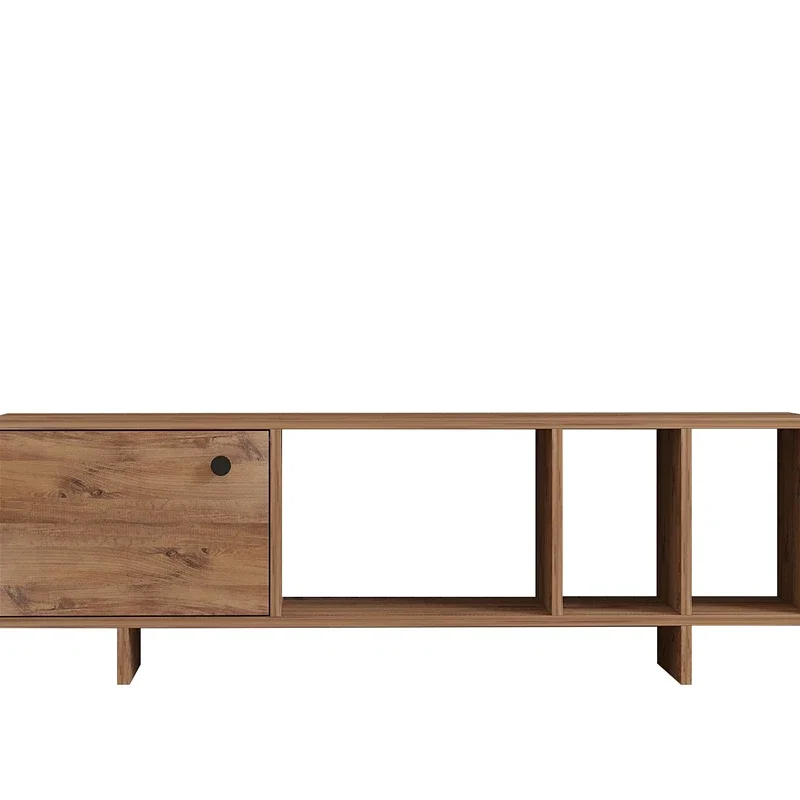 Comoda TV Folsom, stil contemporan, stejar atlantic, cu spatii de depozitare multiple, 140 cm [1]