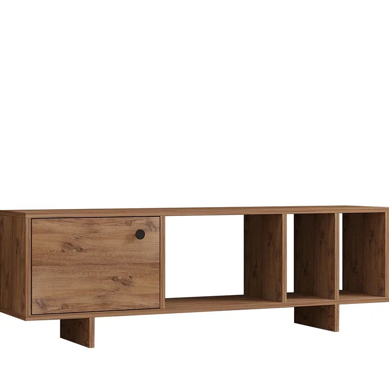 Comoda TV Folsom, stil contemporan, stejar atlantic, cu spatii de depozitare multiple, 140 cm [2]