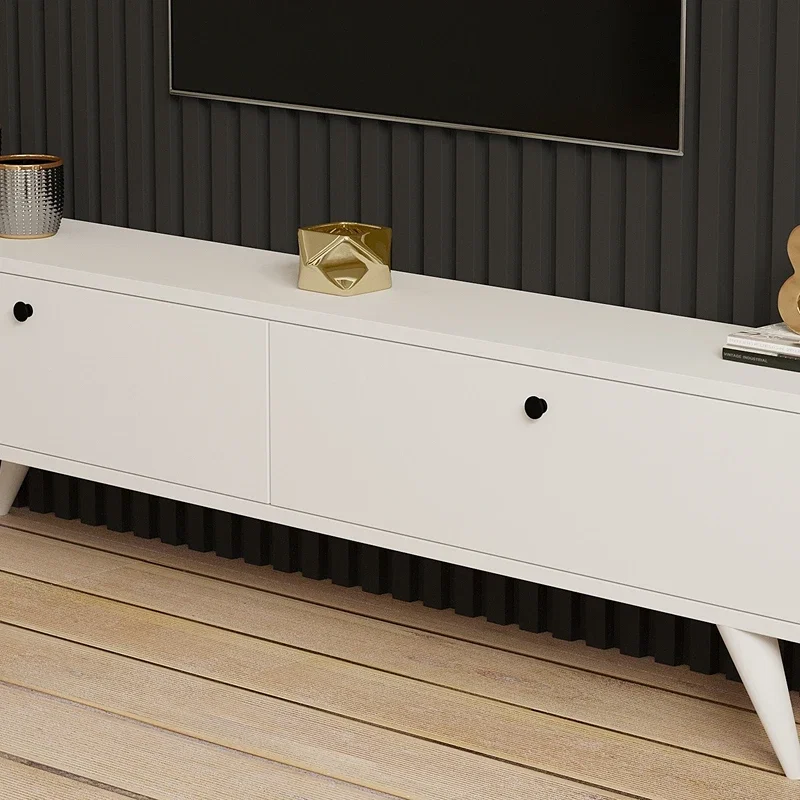 Comoda TV Paris, alba, design elegant, picioare inalte, 160 cm [3]