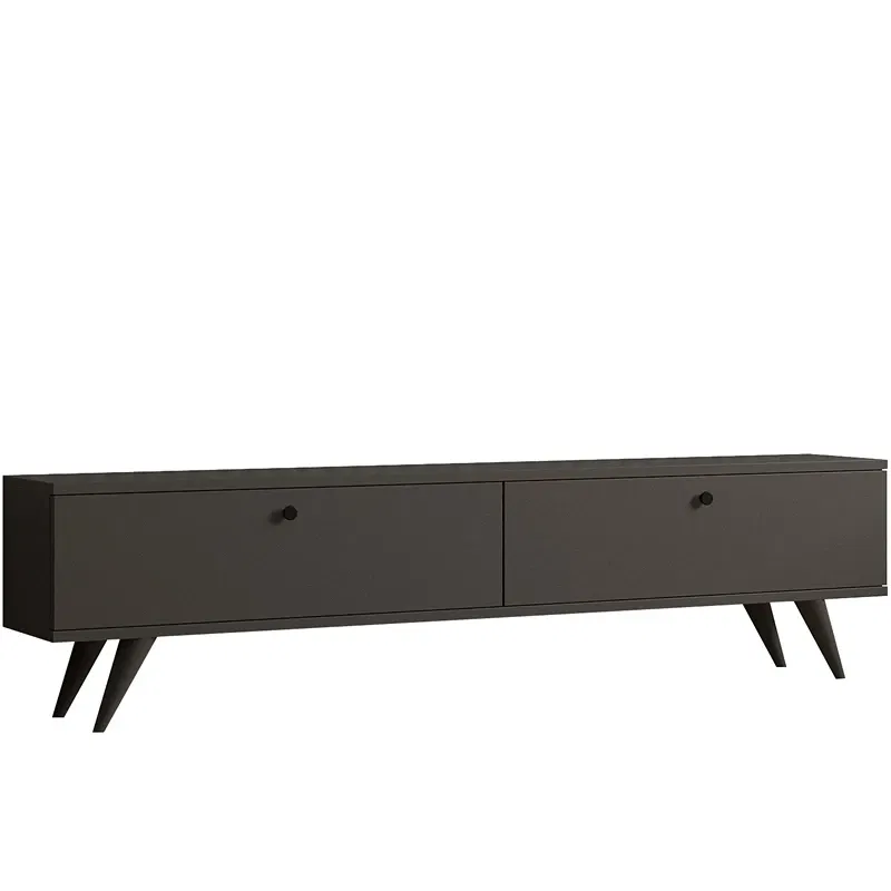 Comoda TV Paris, design elegant, antracit, compartimente deschise si inchise, 160 cm [4]