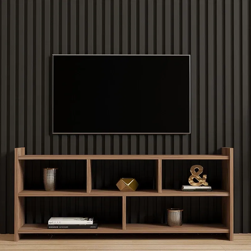 Comoda TV Pera, design modern, stejar atlantic, spatii deschise si inchise, 117 cm [0]