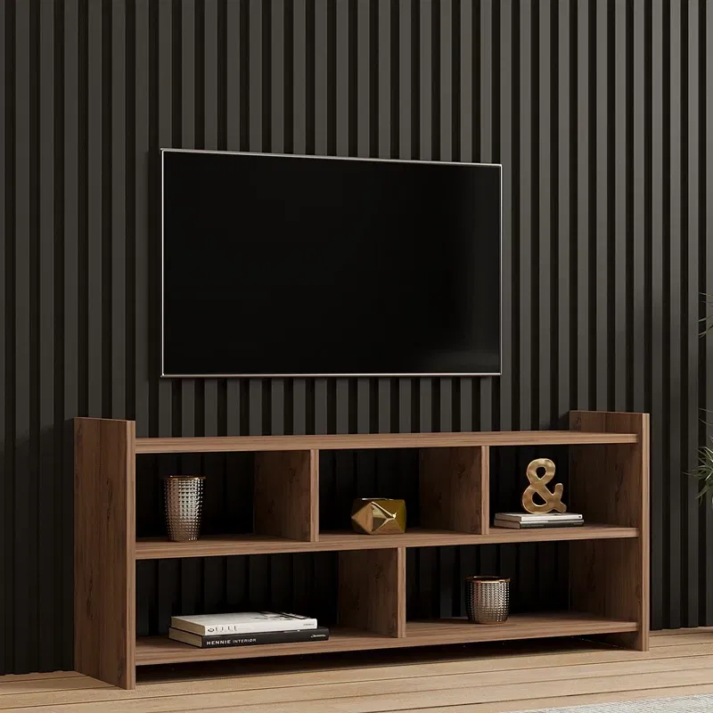 Comoda TV Pera, design modern, stejar atlantic, spatii deschise si inchise, 117 cm [1]
