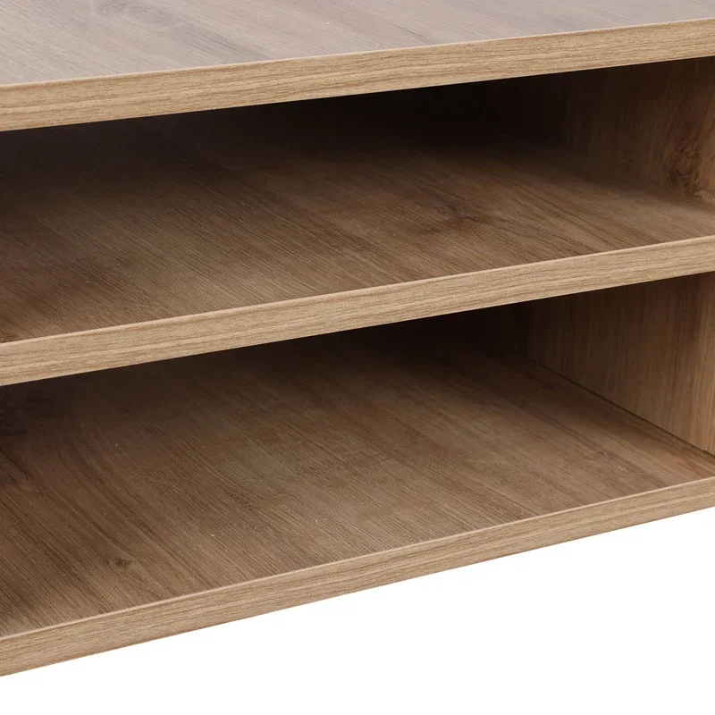 Comoda TV Rust, stejar, 180 cm, rafturi multiple, fixare pe perete [1]