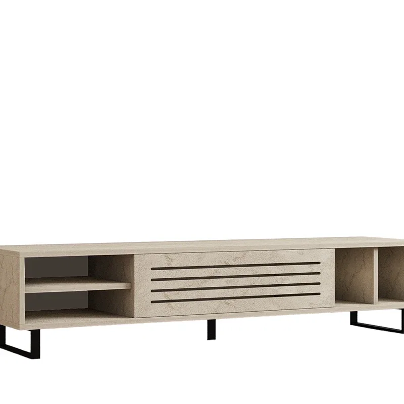 Comoda TV Safir, design modern, finisaj travertin, multiple spatii de depozitare, 160 cm [4]
