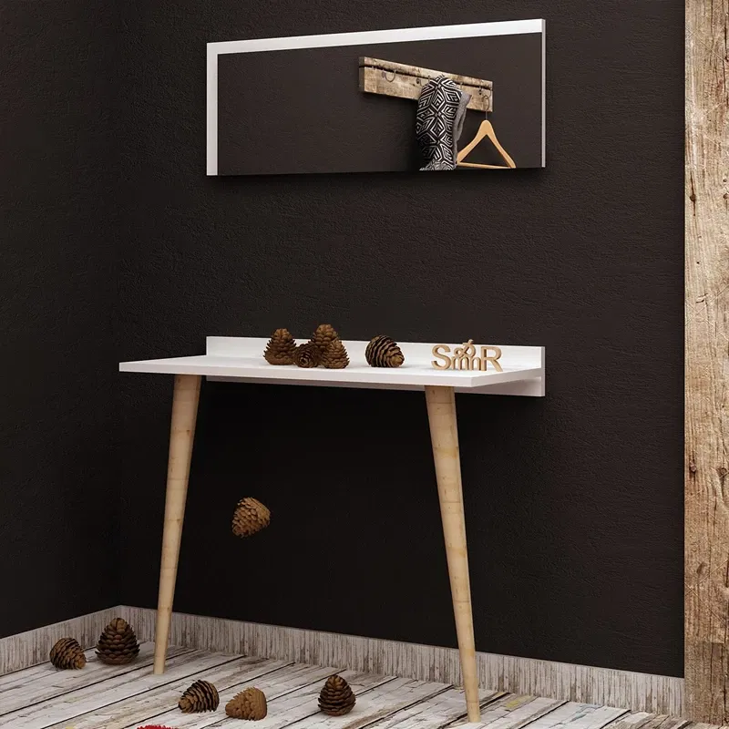 Comoda Venezia, alba, oglinda inclusa, spatiu depozitare elegant [1]