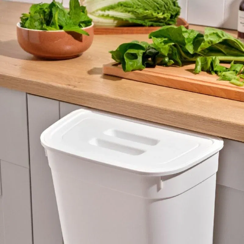 Cos de Gunoi Compact pentru Bucatarie Alb [1]