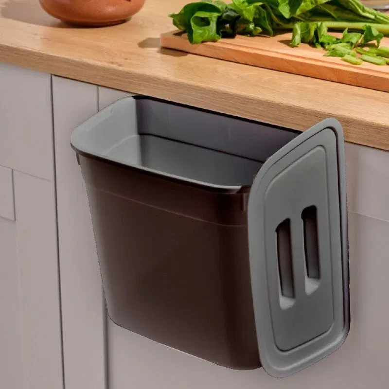 Cos de Gunoi Compact pentru Bucatarie Negru [0]